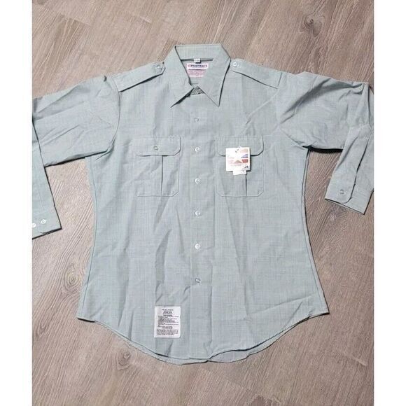 Propper Mens Army‎ Green Tactical Duty Uniform Long Sleeve Button Up 17x34 - Picture 1 of 15